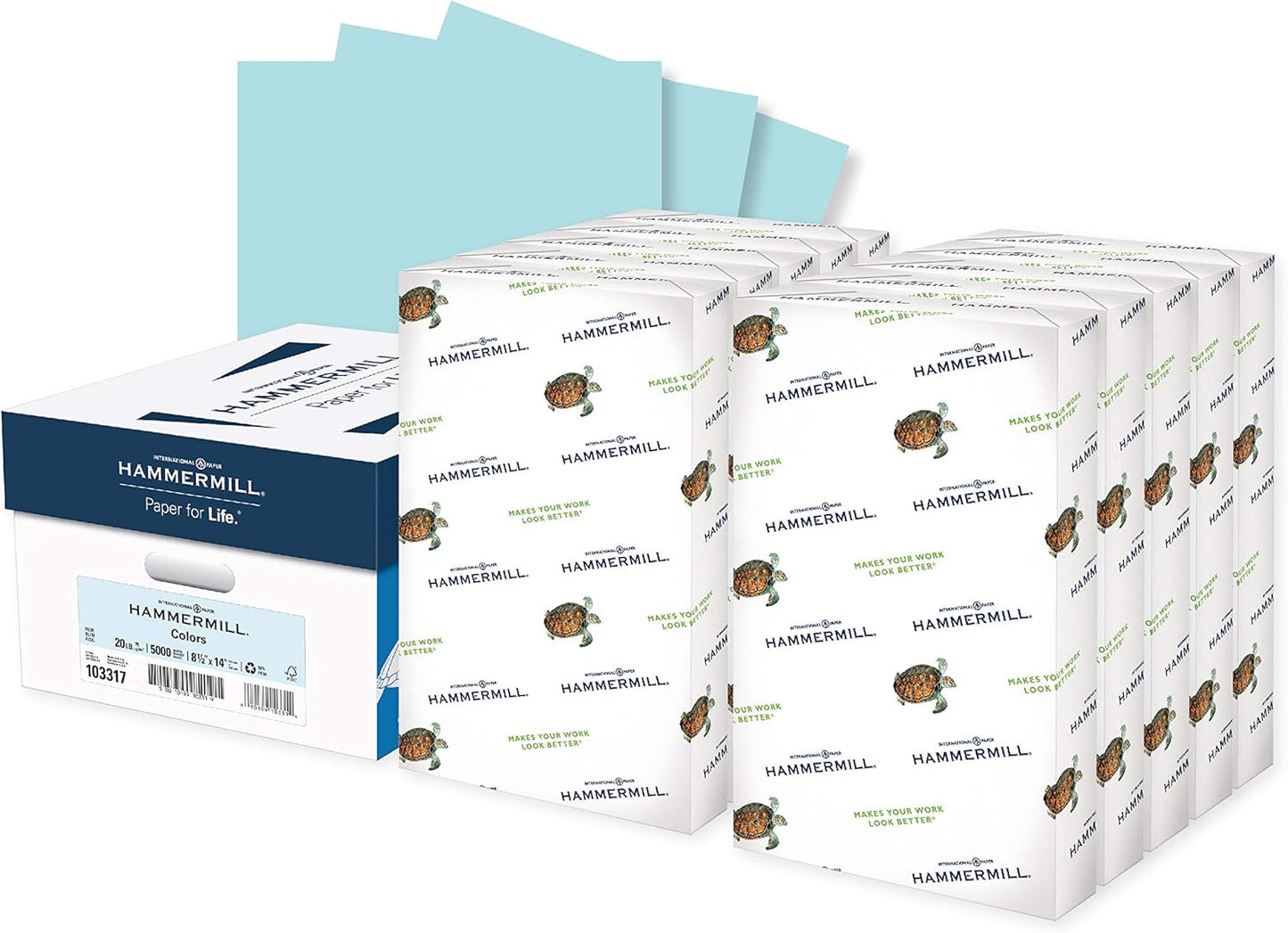 Hammermill Colored Paper, 20lb Pink Printer Paper, 8-1/2 x 11- 1 Ream (500 Sheets) - Made in the USA, Pastel Paper, 103382R