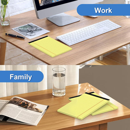 5 Pcs Note Pads 5 x 8 Inch Small Legal Pads 5 x 8 Colored Notepad 5 x 8 Micro Perforated Writing Pads Lined Paper College Ruled 30 Sheets Notebook for Study, To-Do Lists, School & Office Supplies