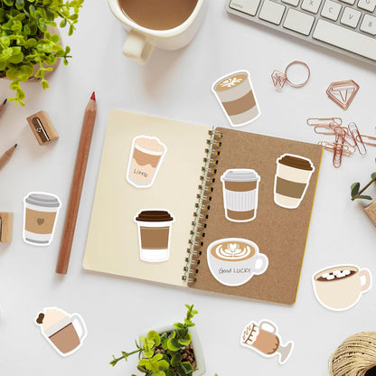 Xqumoi 30 Pack Teacher Sticky Notes - Funny Coffee Cup Self Sticky Notepads Writing Memo Pads for Teacher Appreciation Back to School Office Supplies Coffee Lover Gift Party Favors Goodies Bag Fillers
