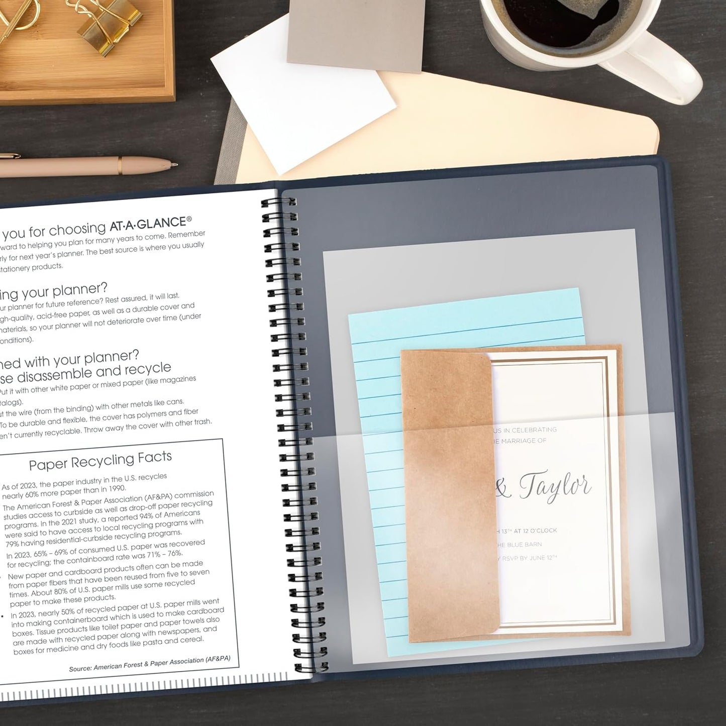 AT-A-GLANCE 2026 Appointment Book Planner, Weekly, 8-1/4" x 11", Large, Black (709500526)
