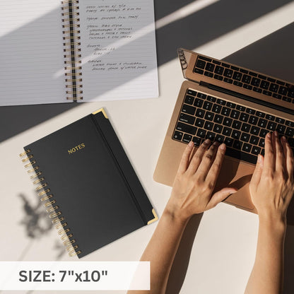 Aesthetic Thick Spiral Notebook Journal For Women in B5 Format - Modern Linen Hardcover College Ruled Note Book With 300 Lined Pages - Perfect For Writing And Staying Organized at Work or School