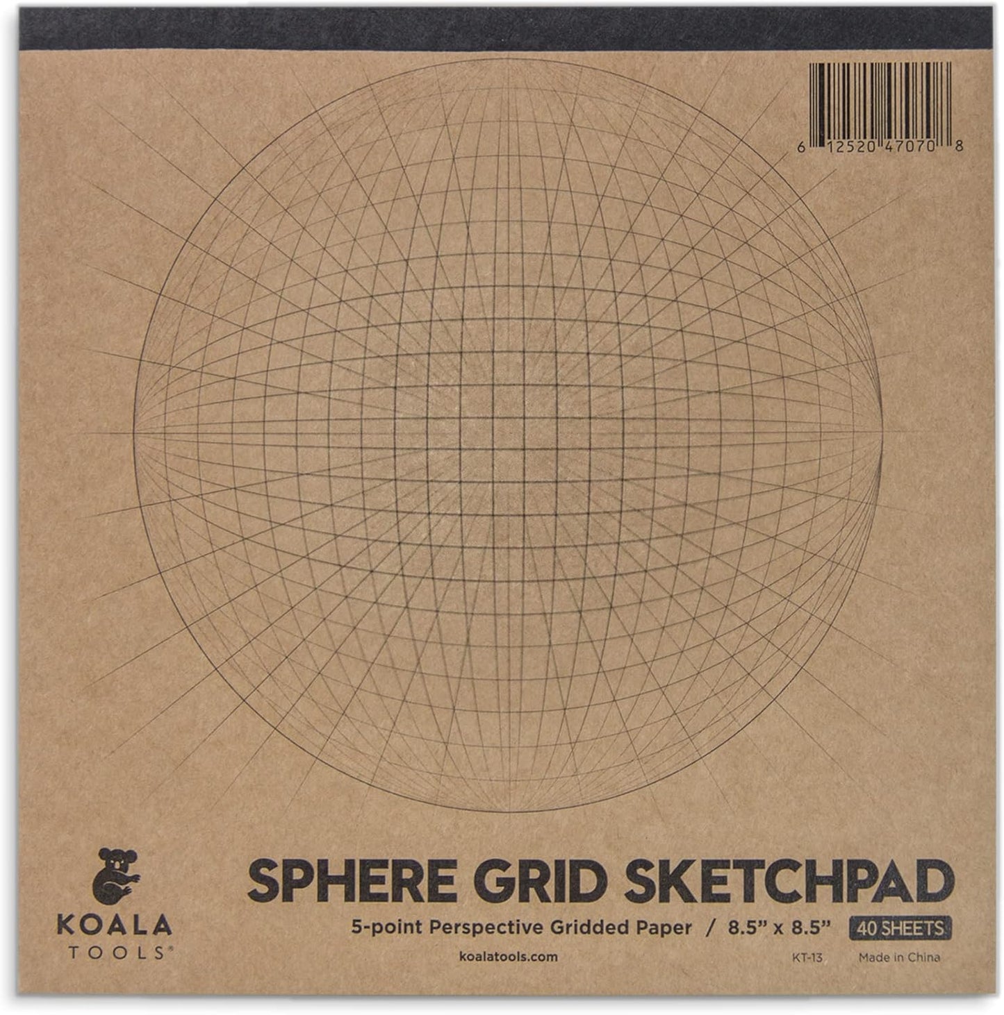 Koala Tools | Drawing Perspective (1 and 2-Point) Large Sketch Pad (1 Point - 9 x 12)