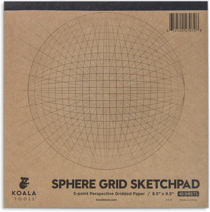 Koala Tools | Drawing Perspective (1 and 2-Point) Large Sketch Pad (1 Point - 9 x 12)