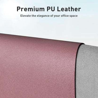 Aothia Leather Office Desk Pad Protector, Non-Slip PU Leather Desk Blotter, Waterproof Laptop Writing Mouse Pad for Office and Home, Black, 31.5" x 15.7" - Colors B