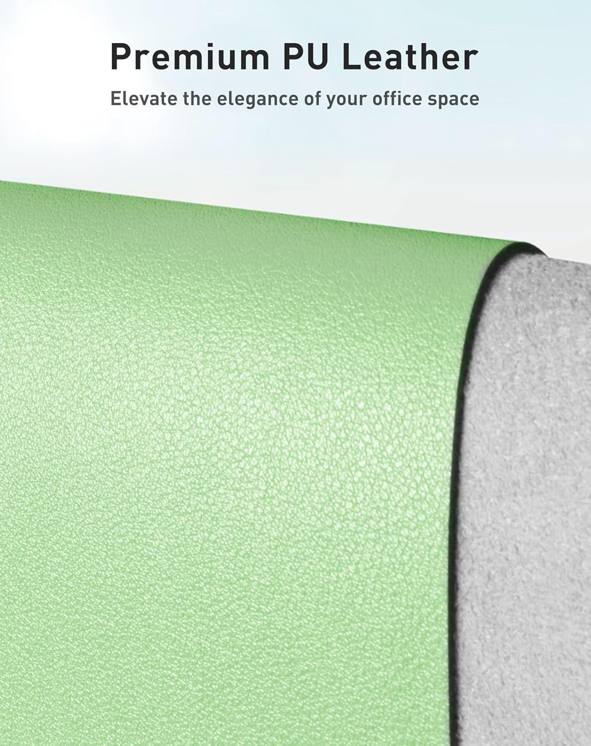 Aothia Leather Office Desk Pad Protector, Non-Slip PU Leather Desk Blotter, Waterproof Laptop Writing Mouse Pad for Office and Home, Black, 31.5" x 15.7" - Colors B