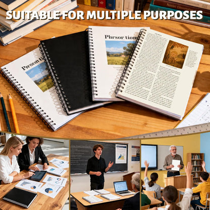 24 Pack 8.5 x 11 Inches PVC Clear Binding Covers and Backs Set,12 Pack 8 Mil Cover Sheets, 12 Pack 12mil Black Plastic Covers, Clear Report Covers for Binding, Letter Size