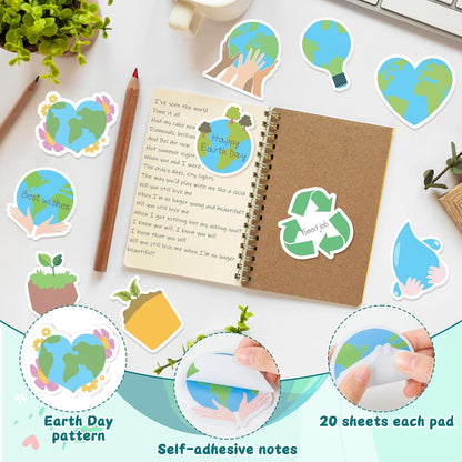 CJiangpo 30Pcs Marshmallow Sticky Notes Pads, 600 Sheets Cute Self Stick Notepad Memo Pads Funny Cartoon Page Marker Classroom Rewards Camping Themed Gift