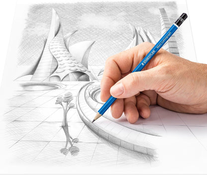 STAEDTLER Mars Lumograph 2B Graphite Art Drawing Pencil, 6 Pencils