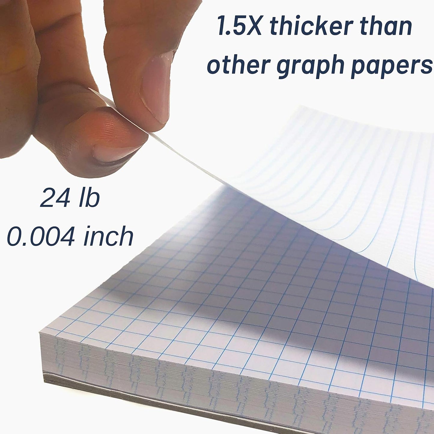 Mr. Pen- Graph Paper Pad, 8.5x11 Inches, 5x5 (5 Squares per Inch), 55 Sheets, 3-Hole Punched, Ideal for Math, Graphing and Sketching, Grid Paper for Students, Engineers, Artists