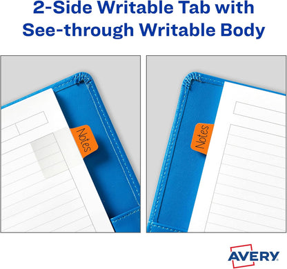 Avery Mini Ultra Tabs, 1" x 1.5", 2-Side Writable, Assorted Metallic Colors, 40 Repositionable Tabs (74785)