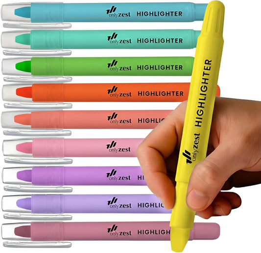 10 Pack Bible Safe Highlighters - Earthy Color, Wax Highlighters No Bleed, Scripture Markers for Journaling, Study Accessories and School Supplies