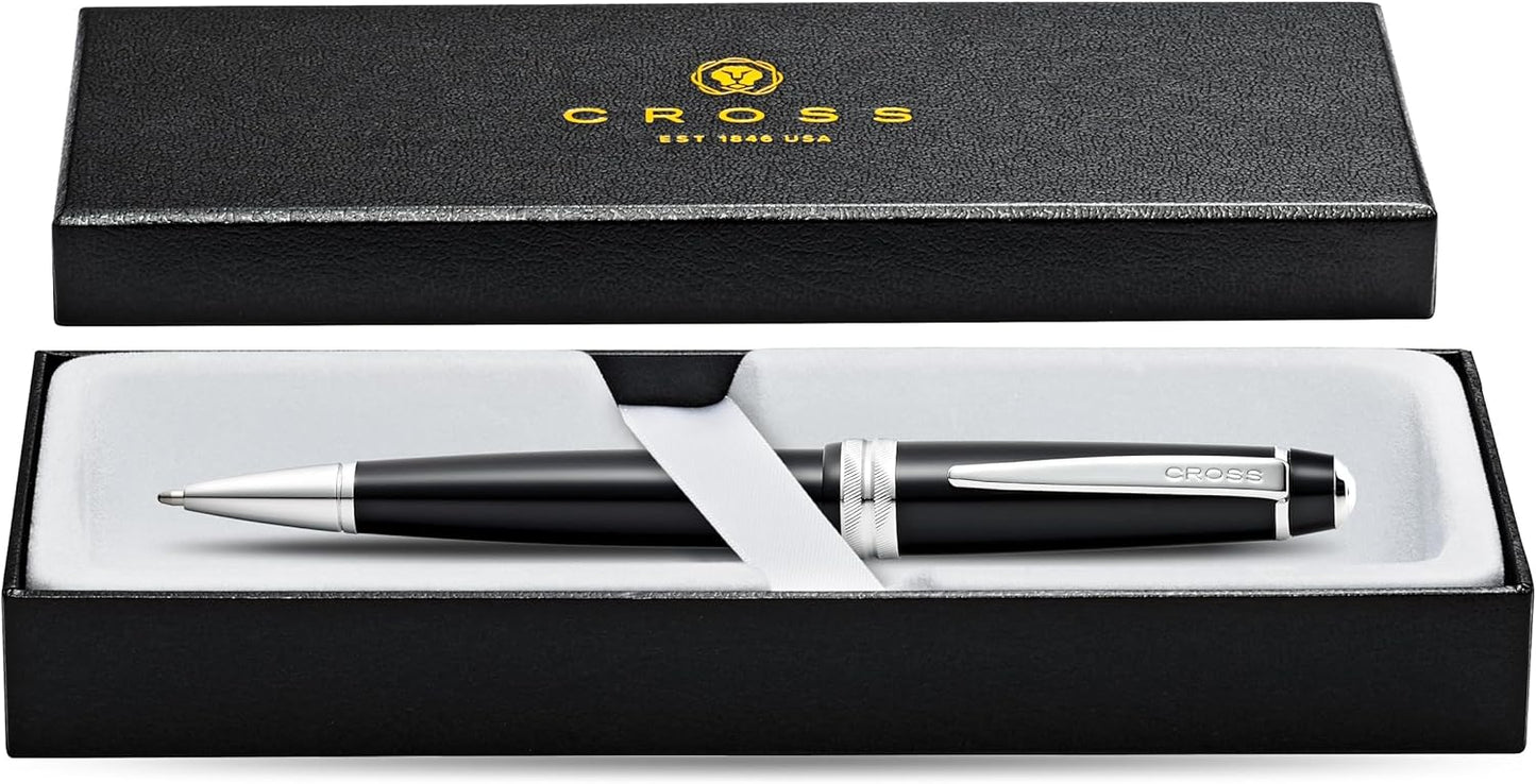 Cross Bailey Light Refillable Ballpoint Pen Presented in a Everyday Gift Box - Medium Point, Black Ink, Polished Green