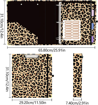 3 Ring Binder, Glitter 1 inch Binder Organizer, 8.5" x 11" Letter Size, Waterproof Fashion View Binders, Cute Binder for Office School Supplies (Pink)