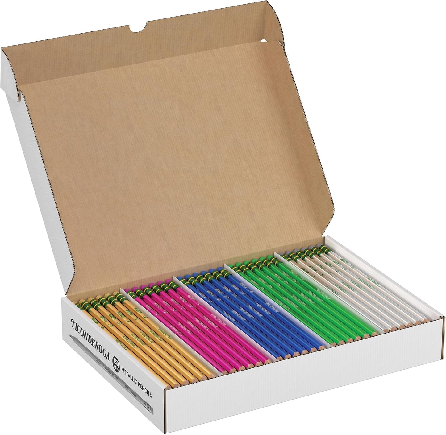 Ticonderoga Wooden Pencils, Pre-Sharpened, 2 HB Soft, Pastel Colors, 18 Count