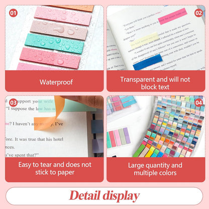 ReliThick 8000 Pcs Writable Sticky Tabs, 40 Colors Book Notes for Annotating Books, Self-Adhesive Index Tabs for Bible, Planner, Notebook, School & Office Supplies