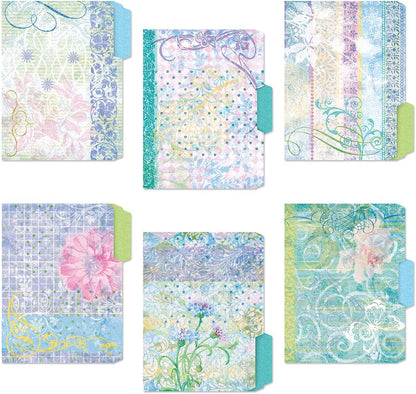 Current Floral Fun File Folders Value Pack - Bulk Set of 24, 6 Pretty Decorative Designs, 1/3 Cut Tabs, Heavy-Duty Paper Stock, Office Supplies for Home & Work, 9-½” x 11-¾” Letter Size