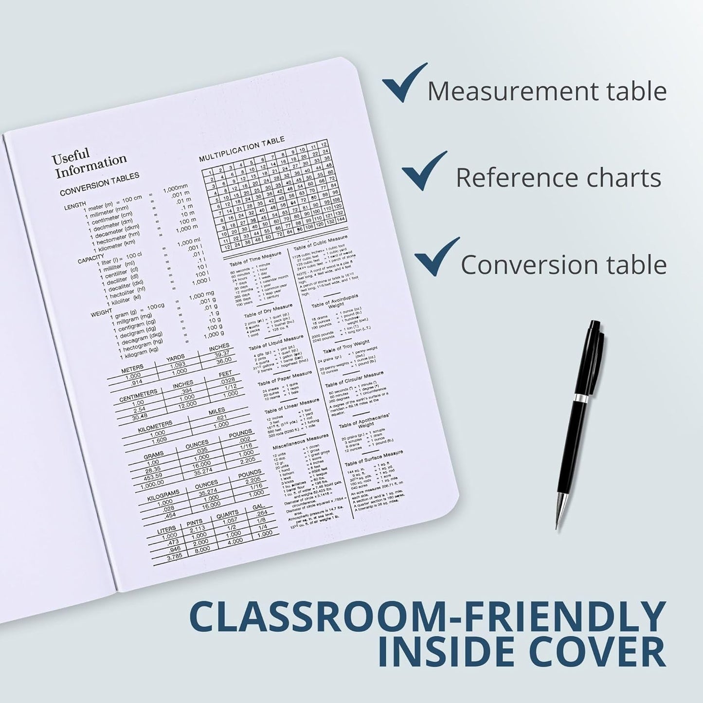 ROARING SPRING Hard Cover Composition Notebook, 4 Pack, Blue Marble Comp Book, 9.75″ x 7.5″, Unruled Blank Paper, 100 Sheets (200 Pages), Made in USA