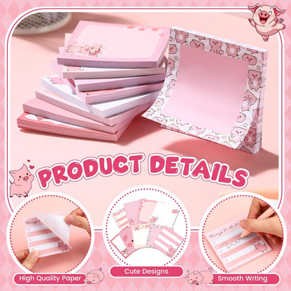 9 Pads Wildflower Sticky Notes 3x3 Inch Cute Self Stick Notepads Notes Adhesive Memo Pad Office Decor Gifts for Students School Teacher Meeting Office Supplies