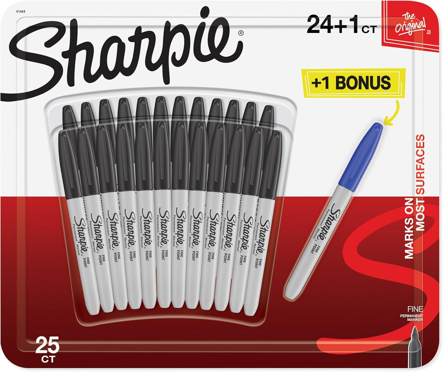 Sharpie Permanent Markers | Fine Point for Bold Details | BlackBlueRed and Green Ink Colours | 4 Marker Pens