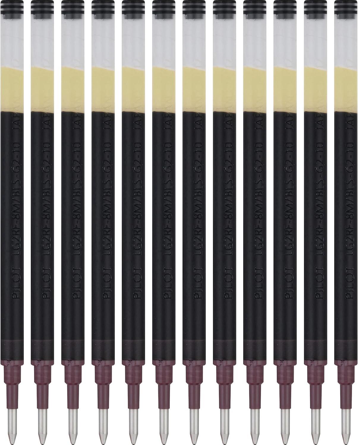 PILOT Pen G2 Gel Ink Refills For Rolling Ball Pens, Bold Point, 1.0mm, Black Ink, 12-Pack