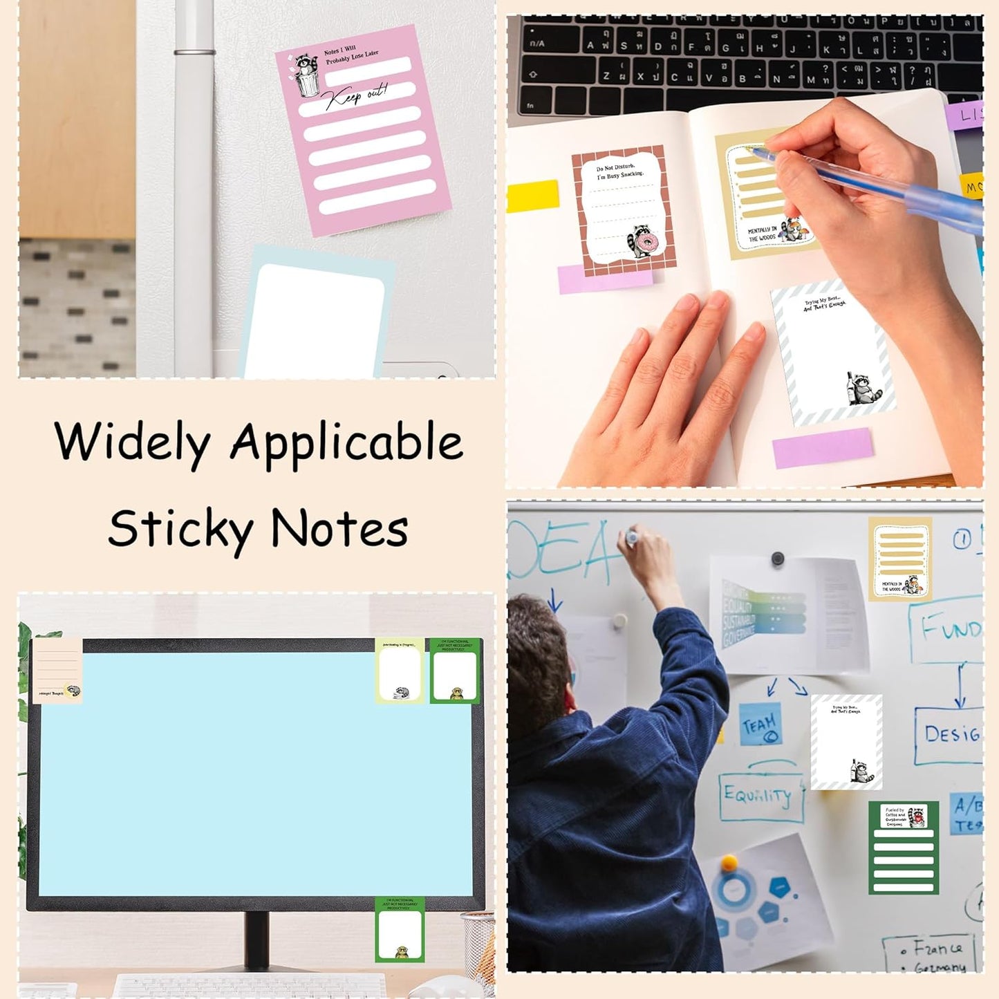 Dumpster Fire Sticky Notes 9 Pack, Funny Dumpster Fire Notepads for Work Stress Relief, Cute Self-Stick Memo Note Pads for Office, Humorous Gifts for Coworkers Students School Office Supplies 3×3 Inch