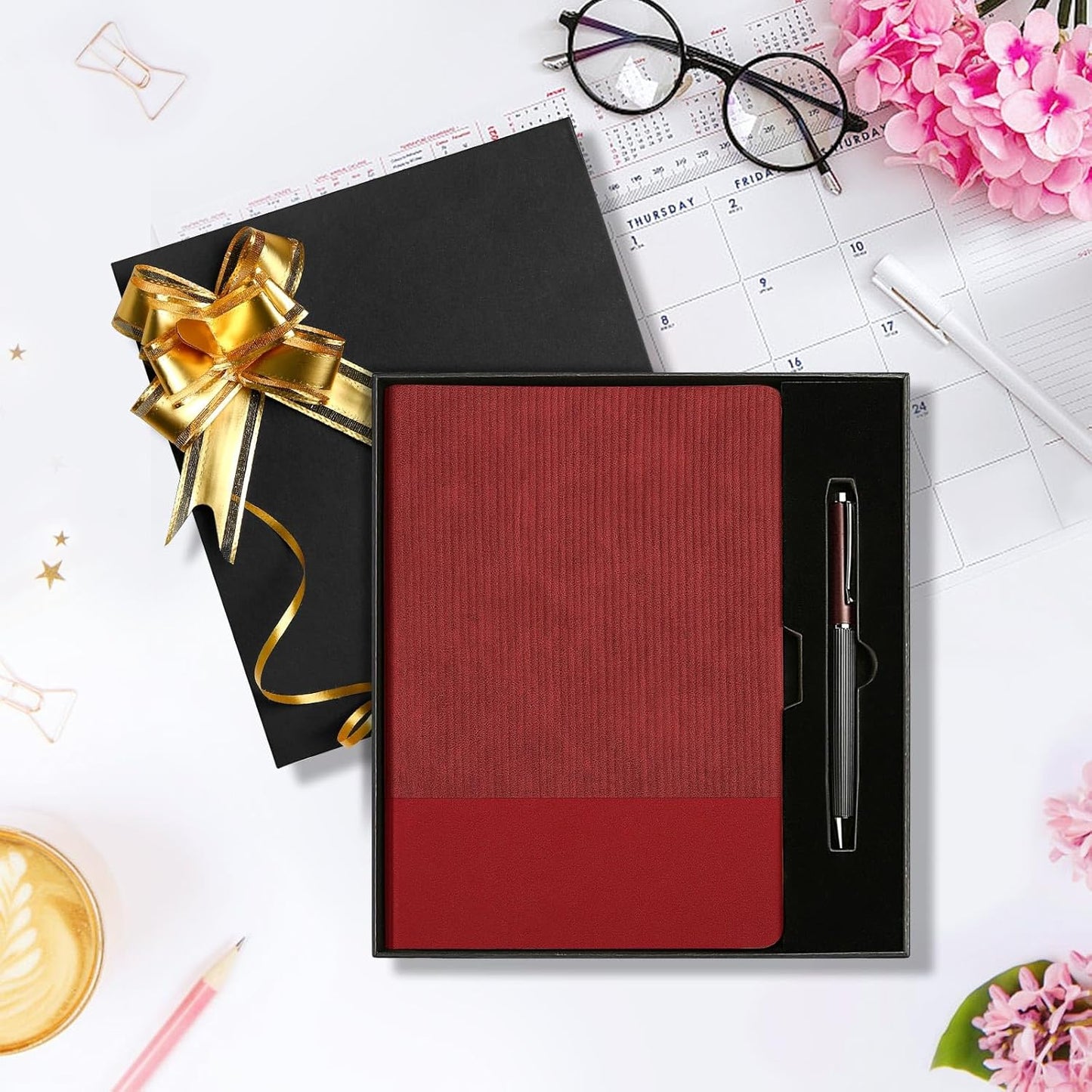 Lined Journal Notebook for Work College Ruled Note Book 5.79"x8.27"A5 PU Leather Daily Journaling 216 Pages for Women Men Writing Home School Supplies Business (Dark Green)