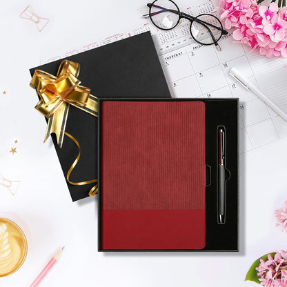 Lined Journal Notebook for Work College Ruled Note Book 5.79"x8.27"A5 PU Leather Daily Journaling 216 Pages for Women Men Writing Home School Supplies Business (Dark Green)