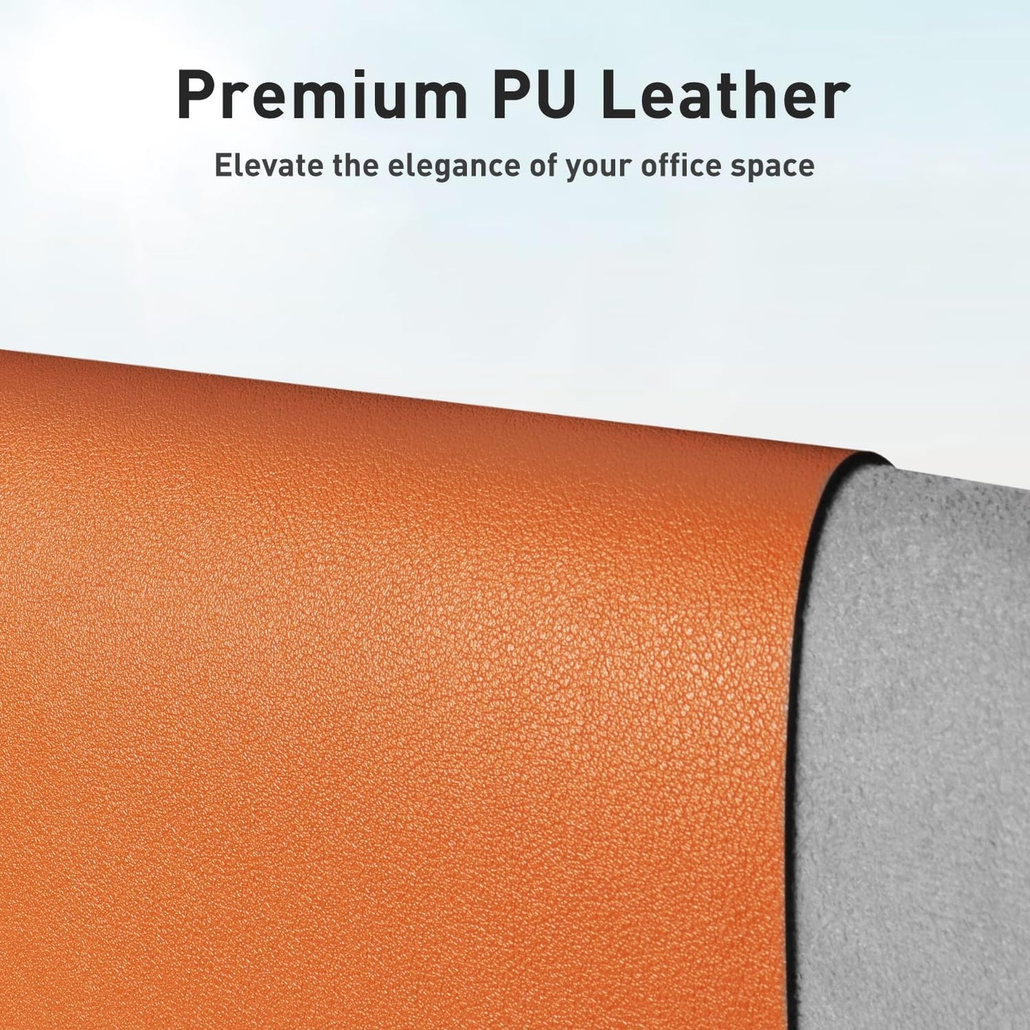 Aothia Leather Desk Pad Protector, Mouse Pad, Office Desk Mat, Non-Slip PU Leather Desk Blotter, Laptop Desk Pad, Waterproof Desk Writing Pad for Office and Home (Black,36" x 17") - Colors B
