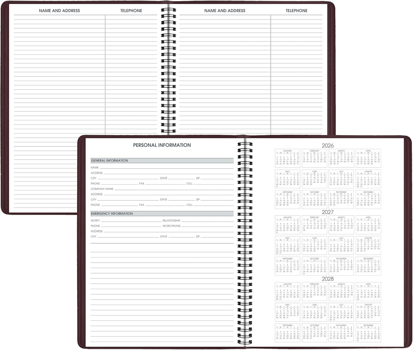 AT-A-GLANCE 2026 Appointment Book Planner, Weekly, 8-1/4" x 11", Large, Black (709500526)