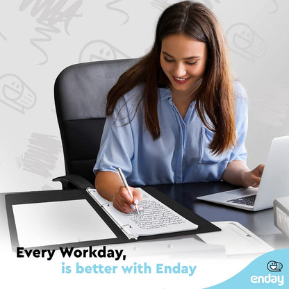 Enday 1 Inch Binder (6 Pack - Grey) 3 Ring Binder 1 inch with Clear View Cover and 2 Inside Pocket - for Letter Size 8.5 x 11'' Paper, Ideal for School Supplies, Office, and Home