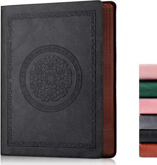Fetinar Leather Vintage Journal Notebook,300 Pages,Leather Softcover Lined Journal Notebooks for Women Men,Notebook Journals for Writing Travel,Business,Office,5.7'' X 8.3''