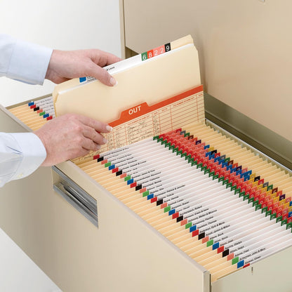 Smead File Folder, 1/3-Cut Tab, Assorted Positions, Letter Size, Manila, 24 per Pack (11928)