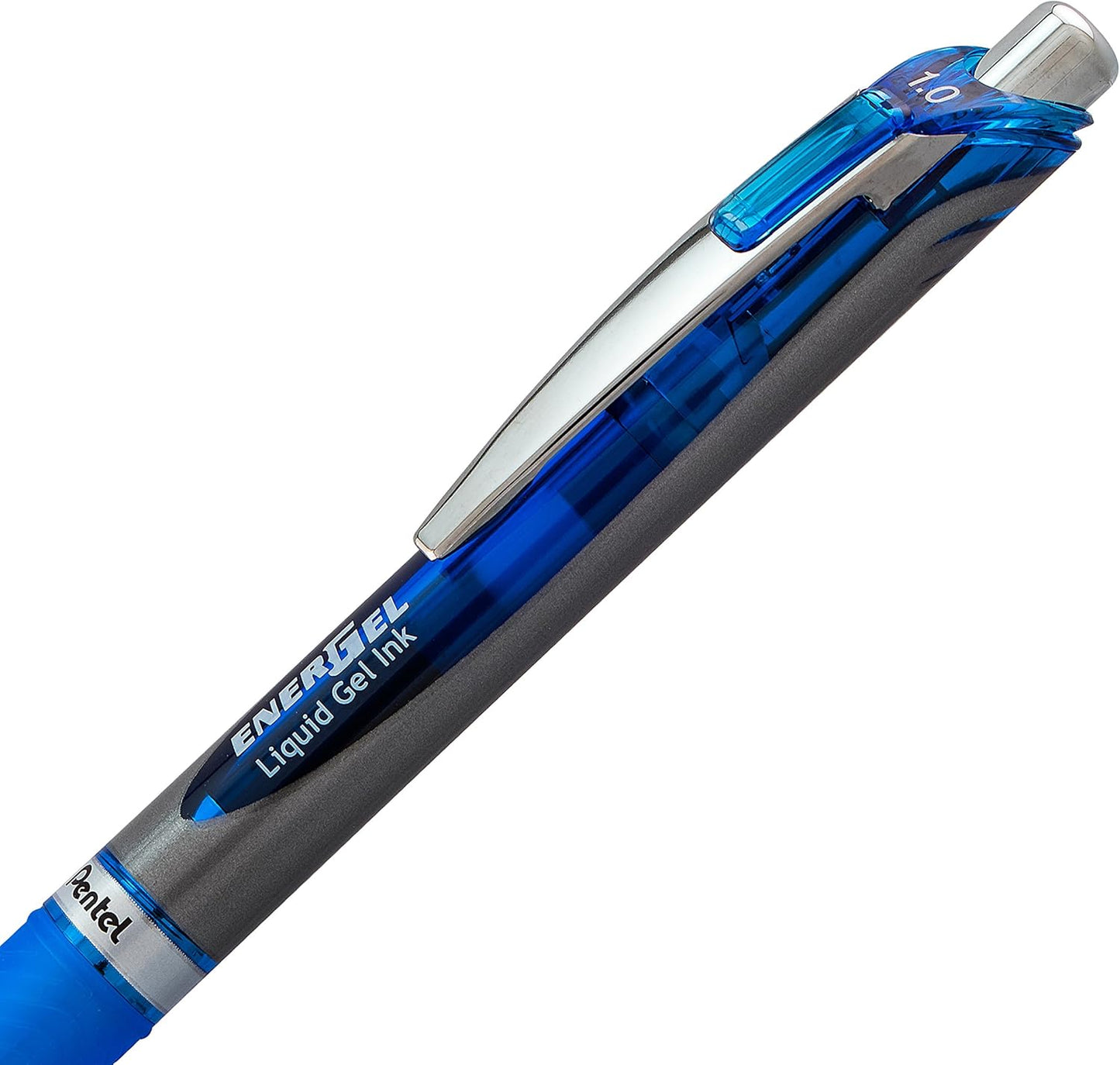 Pentel EnerGel RTX Retractable Liquid Gel Pen, (1.0mm), Bold Line, Metal Tip, Black Ink, Pack of 3 (BL80BP3A)