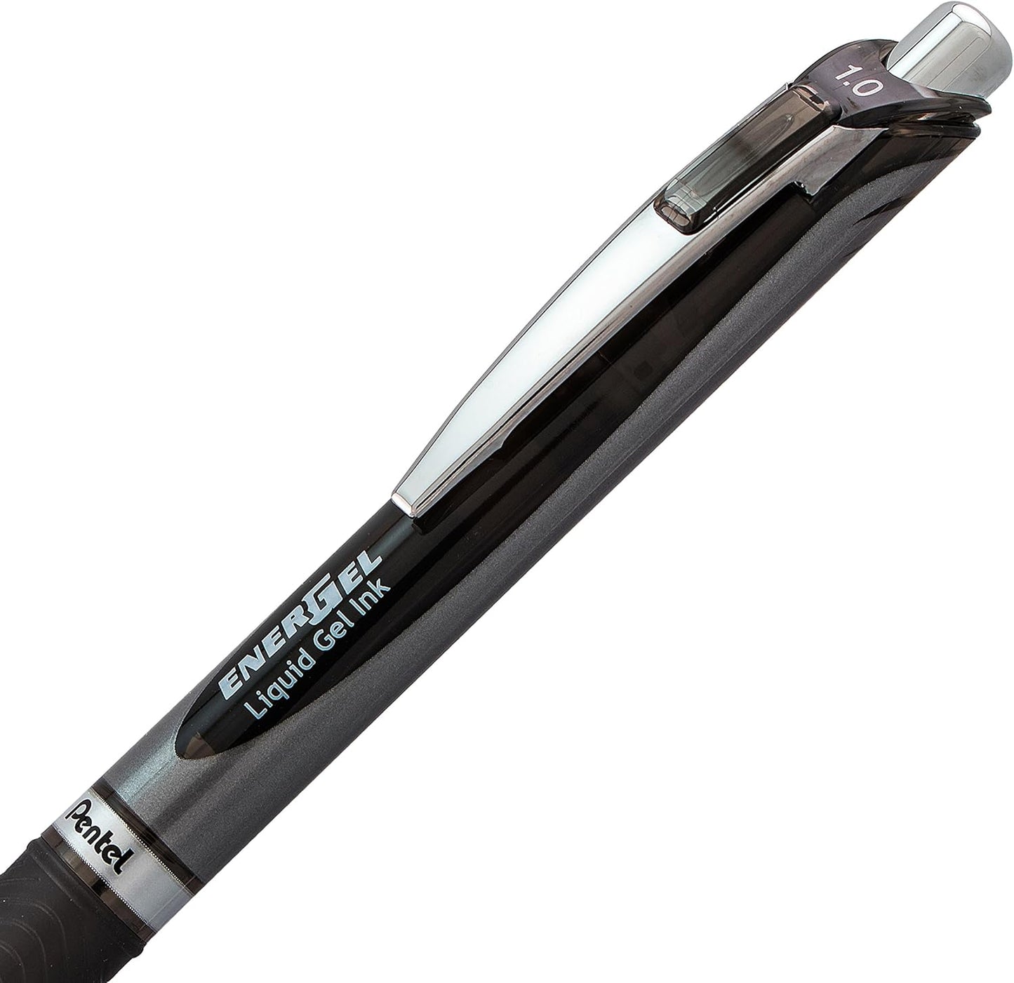 Pentel EnerGel RTX Retractable Liquid Gel Pen, (1.0mm), Bold Line, Metal Tip, Black Ink, Pack of 3 (BL80BP3A)