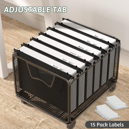 Plastic Hanging File Folder Letter Size,12 Pack Reinforced Heavy Duty Hanging Folders,Sturdy File Cabinet Folders,Black Hanging File Folder with Tabs,Hanging Folders for Filing Cabinet