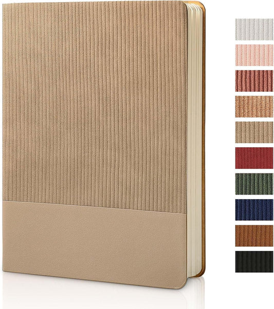 Lined Journal Notebook for Work College Ruled Note Book 5.79"x8.27"A5 PU Leather Daily Journaling 216 Pages for Women Men Writing Home School Supplies Business (Dark Green)