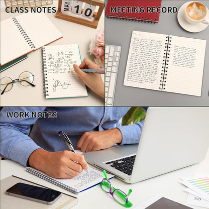 EOOUT 6pcs Hardcover Spiral Notebook, A5 Lined Spiral Journals 5.5x8.5in, 160 Pages Journal Notebook for Work, Office