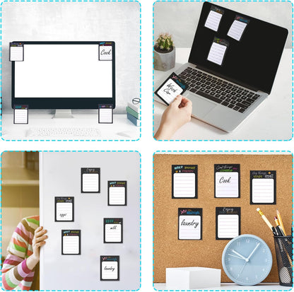 Yinder 24 Pack Inspirational Sticky Notes Motivational Notepads Appreciation Sticky Notes Funny Memo Pads Positive Note Bulk 3 x 4 Gift for Women Nurse Teacher Office Supplies(Black,Inspirational)