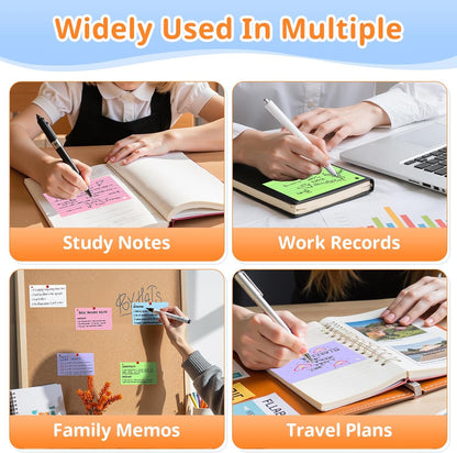Index Cards 3x5 Inches, 300 PCS, Colored Flash Cards With Ring, Punched Lined Study Card Ruled Flashcards Notecards, Ruled Front And Blank Back, Note Card for School, College And Home