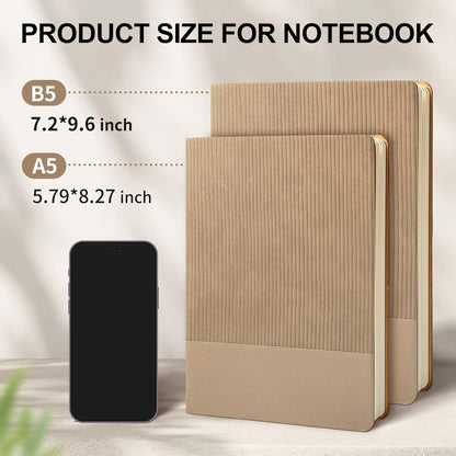 Lined Journal Notebook for Work College Ruled Note Book 5.79"x8.27"A5 PU Leather Daily Journaling 216 Pages for Women Men Writing Home School Supplies Business (Dark Green)