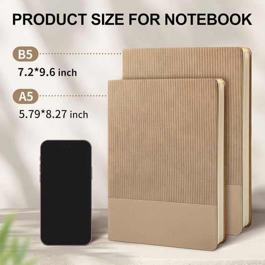 Lined Journal Notebook for Work College Ruled Note Book 5.79"x8.27"A5 PU Leather Daily Journaling 216 Pages for Women Men Writing Home School Supplies Business (Dark Green)