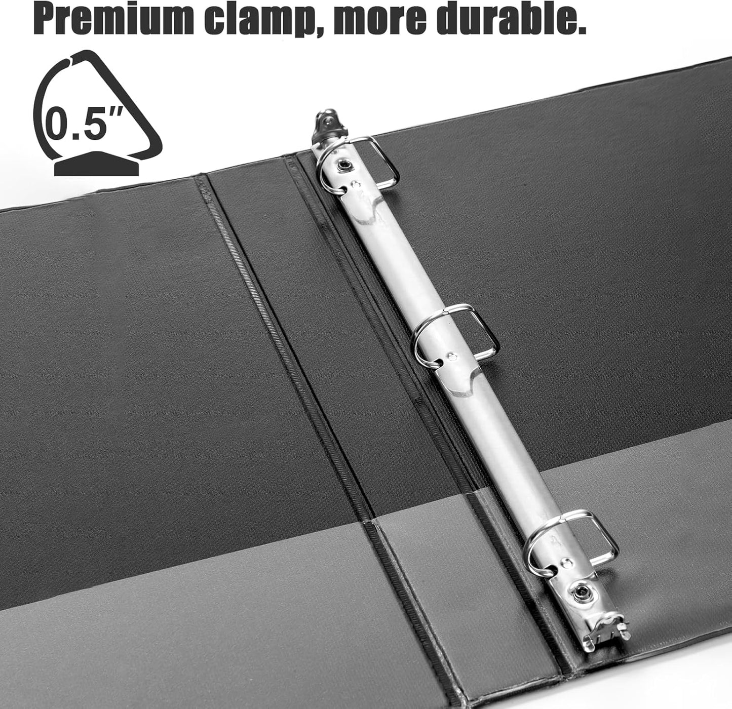 COMIX Heavy Duty Slant-D Ring View Binder, 1 inch 3 Ring Binders, Hold 225 Sheets of 8.5" x 11" Paper, 12 Pack (Black)