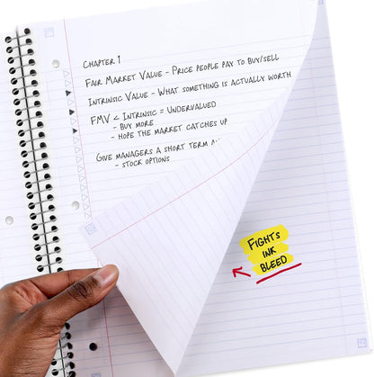 Five Star Spiral Notebook + Study App, 1 Subject, College Ruled Paper, 8-1/2" x 11", 80 Sheets, Fights Ink Bleed, Water Resistant Cover, Soft Petals Blue (820441F-ECM)