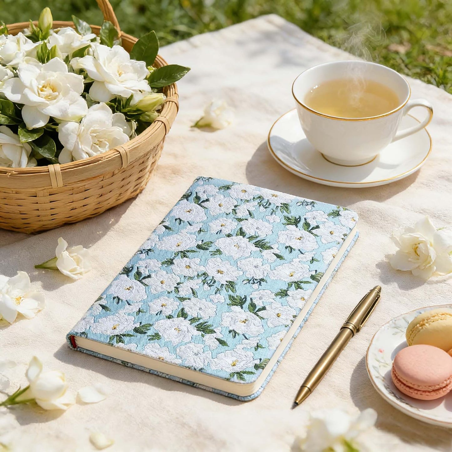 ipoul Flower Notebook, A5, 6x8, Hardcover, Lay Flat, Lined Paper, Journal for Women, Writing Notebook, Pretty, Hibiscus, Pink, Birthday Gifts for Women, Wedding Shower Gifts, Mothers Day Gift