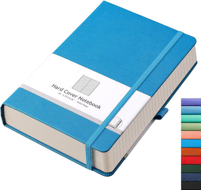 AHGXG 8.5''×11'' Notebook College Ruled - Large A4 Notebook Lined Journal - 320 Pages Thick Journal for Writing, 100gsm Thick Paper, Leather Softcover, for Work School - Black