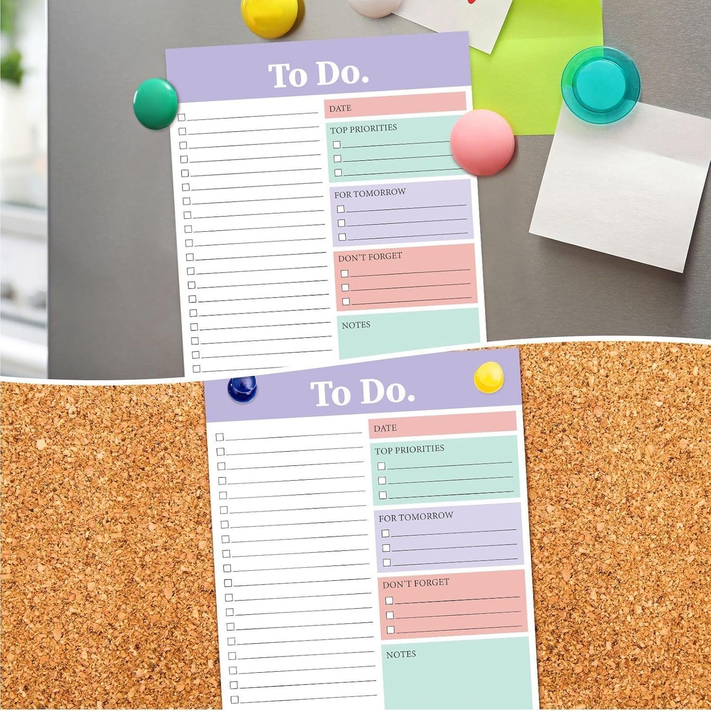 Spakon 300 Sheets Daily to Do List Notepad Notebook Library Card to Do Planner Checklist Memo Writing Pad Schedule Reminder Office Homework Planner for Task, 6" x 8(Retro,Beige)