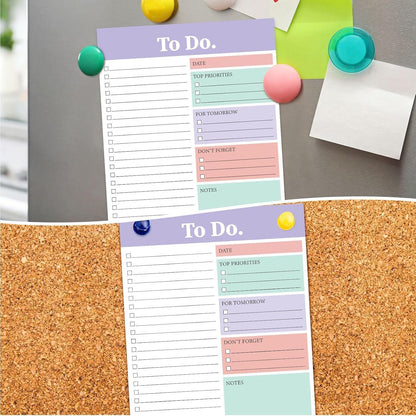Spakon 300 Sheets Daily to Do List Notepad Notebook Library Card to Do Planner Checklist Memo Writing Pad Schedule Reminder Office Homework Planner for Task, 6" x 8(Retro,Beige)