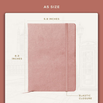 BEECHMORE BOOKS Large Lined Journal Notebook, 8.5" x 11.5" (A4) Hardcover Vegan Leather Executive Diary for Work, Thick 120gsm Paper, Lay-Flat Binding, Gift Box