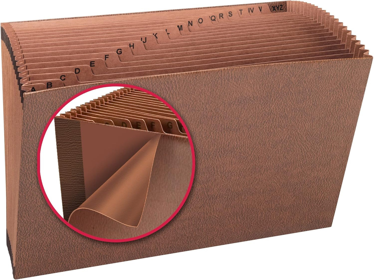 Smead TUFF Expanding File, Alphabetic (A-Z), 21 Pockets, Legal Size, Redrope-Printed Stock (70430)