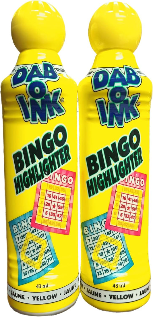 Dab O Ink Yellow Highlighter Bingo Dauber- Set of Two